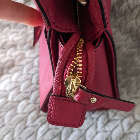 Kate Spade NWOT Cameron Street Cranberry Saffiano Leather Mini Satchel - Picture 6 of 9